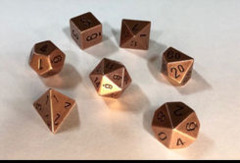 CHX 27024 Solid Metal Copper Color Polyhedral 7-Die Set